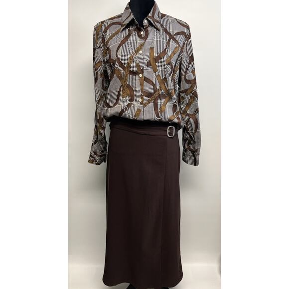 Ralph Lauren 1X Equestrian Preppy Cotton Top Houndstooth Womens Bit & Brittle - Picture 1 of 15